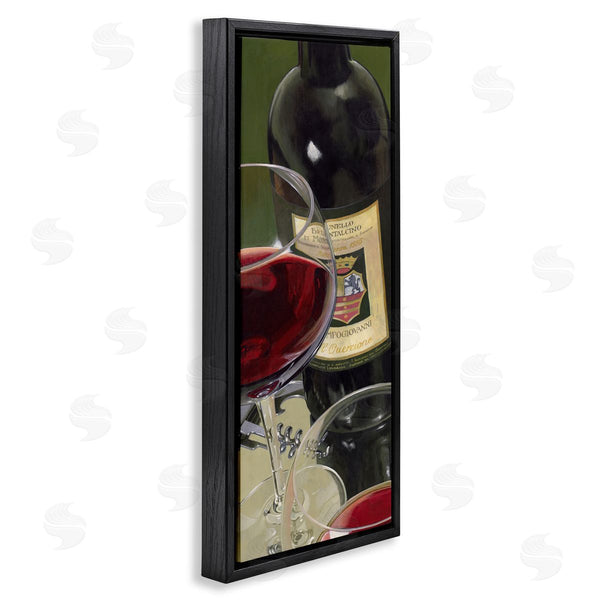 Stupell Industries Stefano Ferreri | Vintage Red Wine & Glasses
