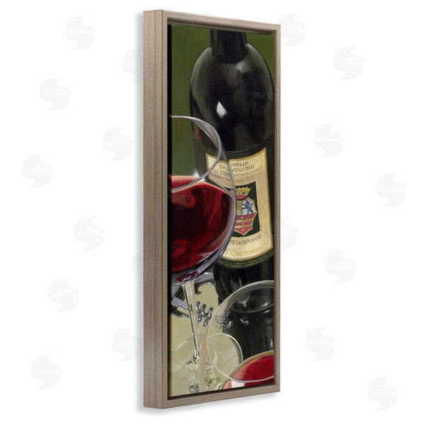 Stupell Industries Stefano Ferreri | Vintage Red Wine & Glasses