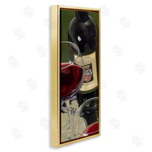 Stupell Industries Stefano Ferreri | Vintage Red Wine & Glasses