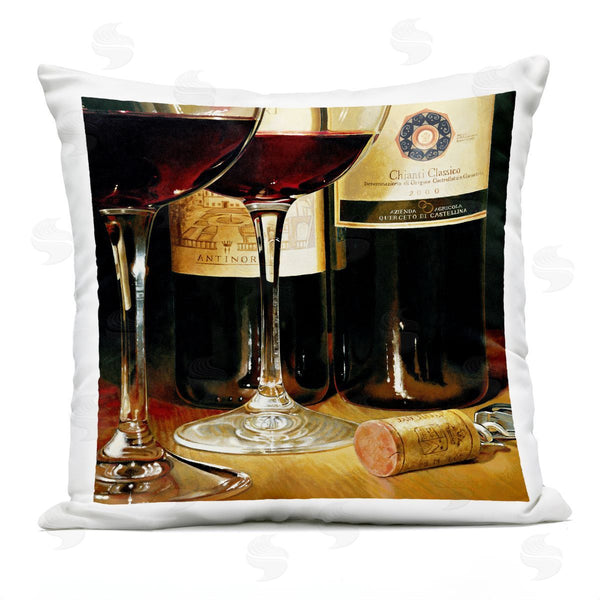 Stupell Industries Stefano Ferreri | Vintage Wine & Cork View Printed Throw Pillow