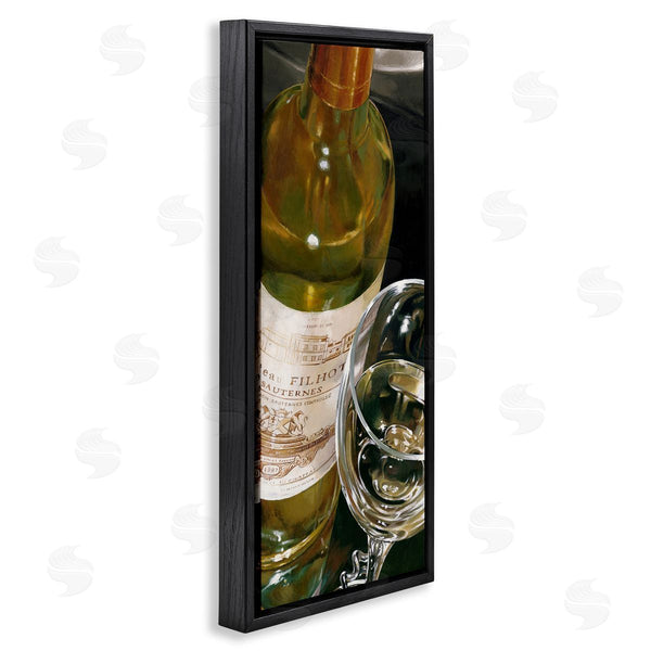 Stupell Industries Stefano Ferreri | White Wine Glass Realistic Painting