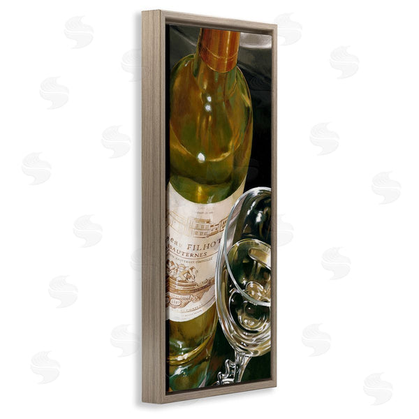 Stupell Industries Stefano Ferreri | White Wine Glass Realistic Painting