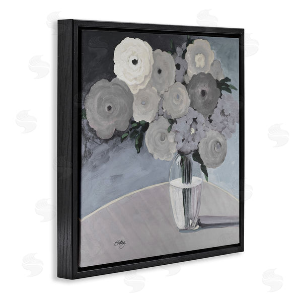 Stupell Industries Steling | Round Slate Flower Blossoms Arrangement Still Life Wall Art