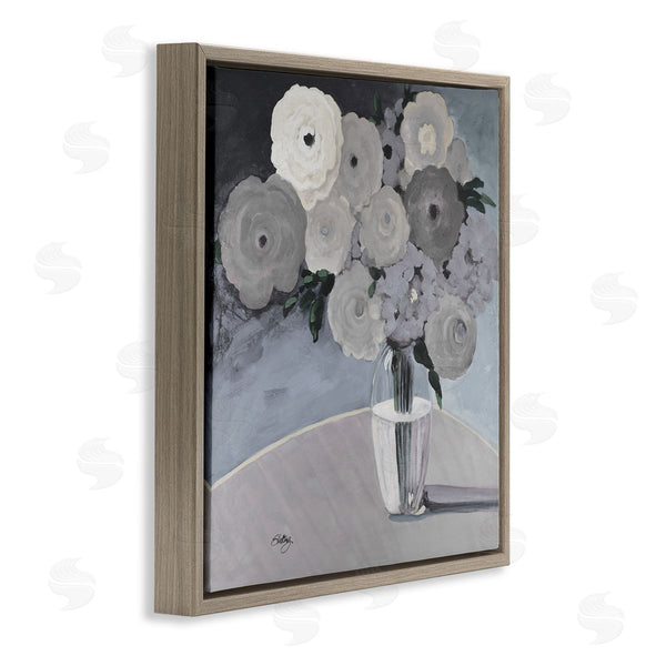 Stupell Industries Steling | Round Slate Flower Blossoms Arrangement Still Life Wall Art