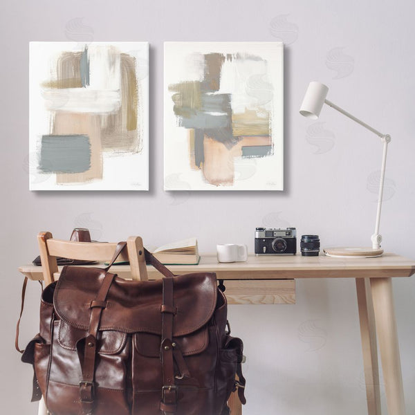 Stupell Industries Stella Chang | Abstract Beige Brush Stroked Neutrals Wall Art