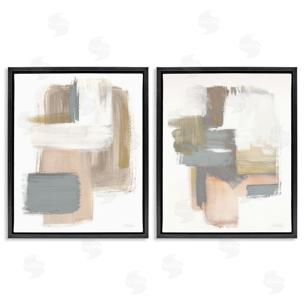 Stupell Industries Stella Chang | Abstract Beige Brush Stroked Neutrals Wall Art