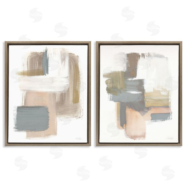 Stupell Industries Stella Chang | Abstract Beige Brush Stroked Neutrals Wall Art