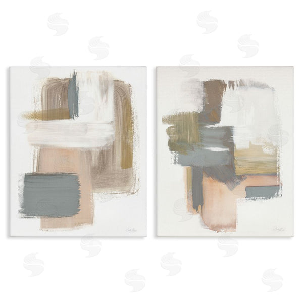 stupell industries Stella Chang | Abstract Beige Brush Stroked Neutrals Wall Art