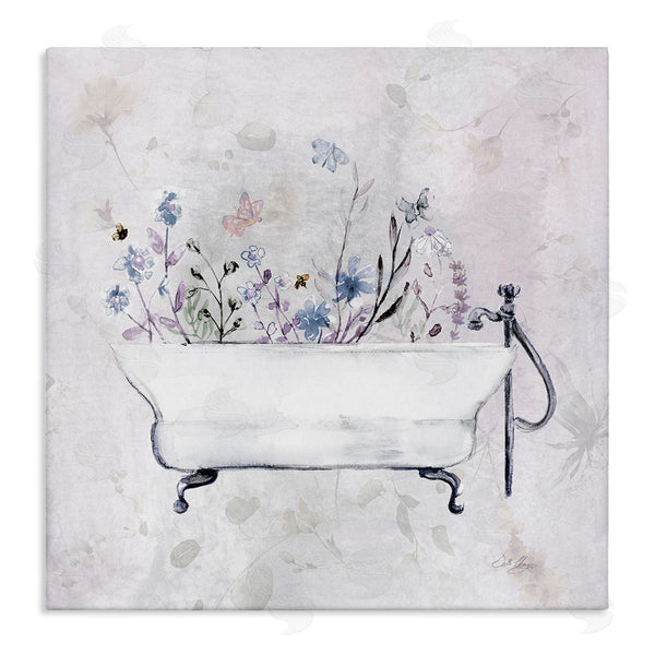 stupell industries Stella Chang | Antique Bathtub Botanicals