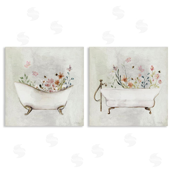 stupell industries Stella Chang | Clawfoot Flower Garden Bees Wall Art
