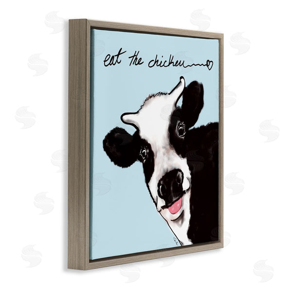 Stupell Industries Stella Chang | Eat The Chicken Funny Cow