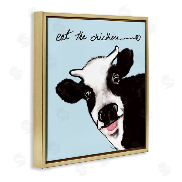 Stupell Industries Stella Chang | Eat The Chicken Funny Cow