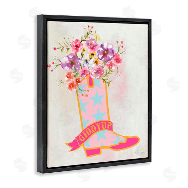 Stupell Industries Stella Chang | Giddy Up Floral Cowgirl Wall Art