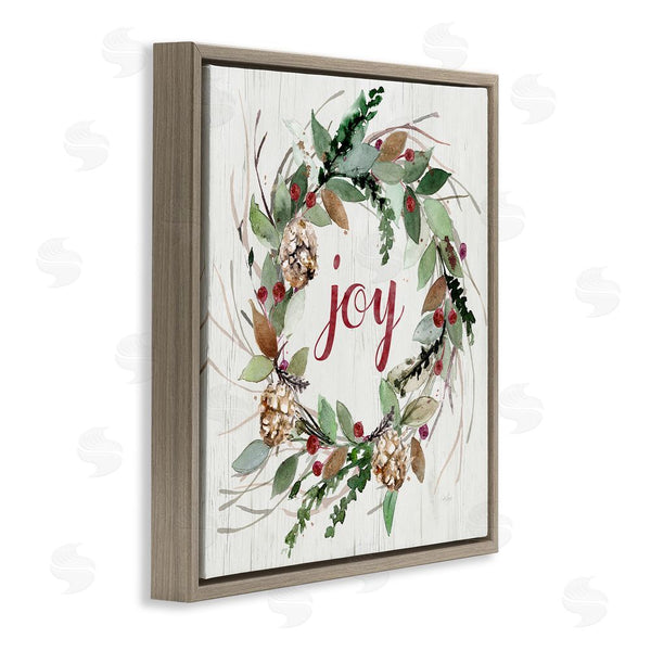Stupell Industries Stella Chang | Joy Seasonal Wreath