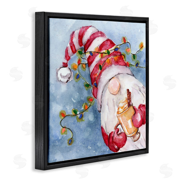 Stupell Industries Stella Chang | Santa Gnome Holiday Lights Wall Art