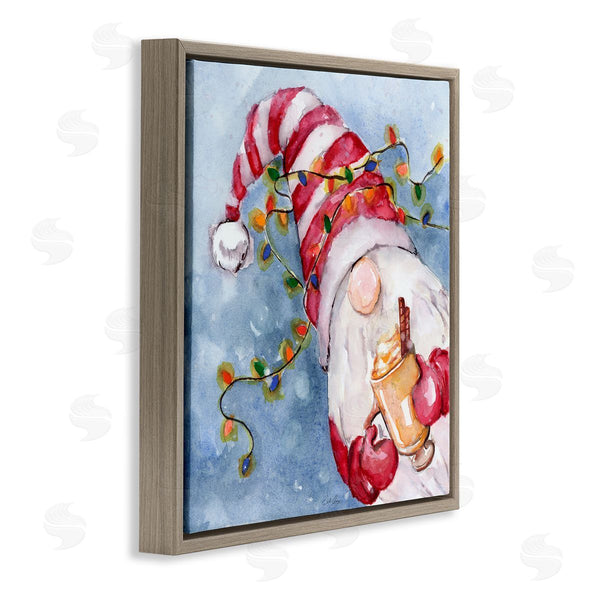 Stupell Industries Stella Chang | Santa Gnome Holiday Lights Wall Art