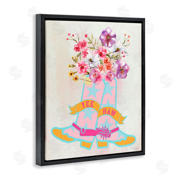 Stupell Industries Stella Chang | Yee Haw Floral Cowgirl Wall Art