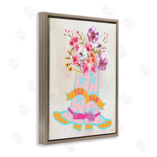 Stupell Industries Stella Chang | Yee Haw Floral Cowgirl Wall Art
