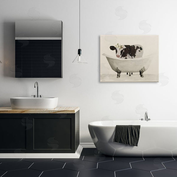 Stupell Industries Stellar Design Studio | Antique Bathtub Cow Wall Art