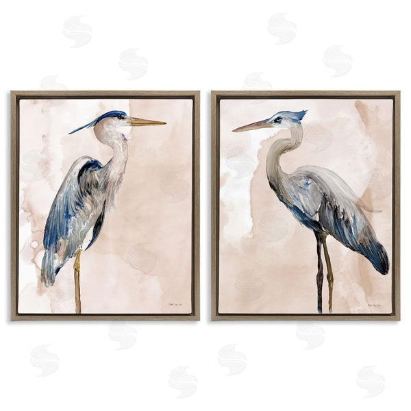 Stupell Industries Stellar Design Studio | Beautiful Heron Birds Standing Watercolor