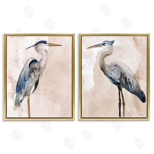 Stupell Industries Stellar Design Studio | Beautiful Heron Birds Standing Watercolor