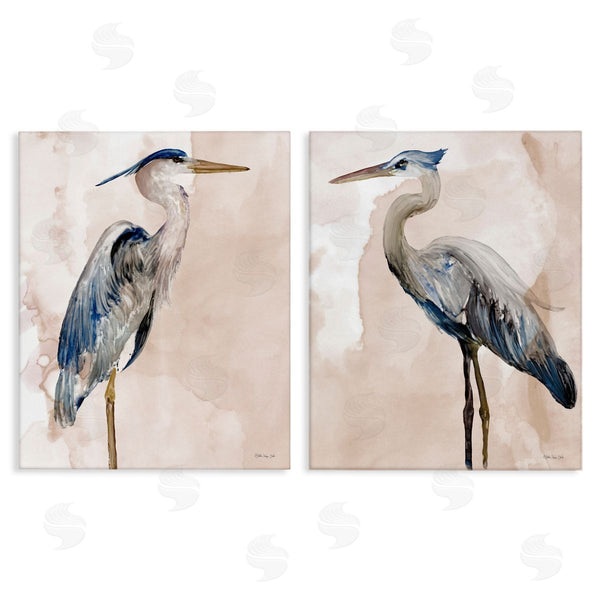stupell industries Stellar Design Studio | Beautiful Heron Birds Standing Watercolor