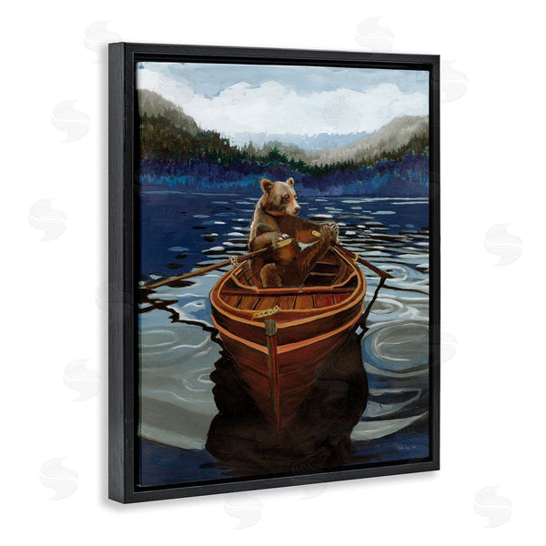 Stupell Industries Stellar Design Studio | Brown Bear On Row Boat Wall Art