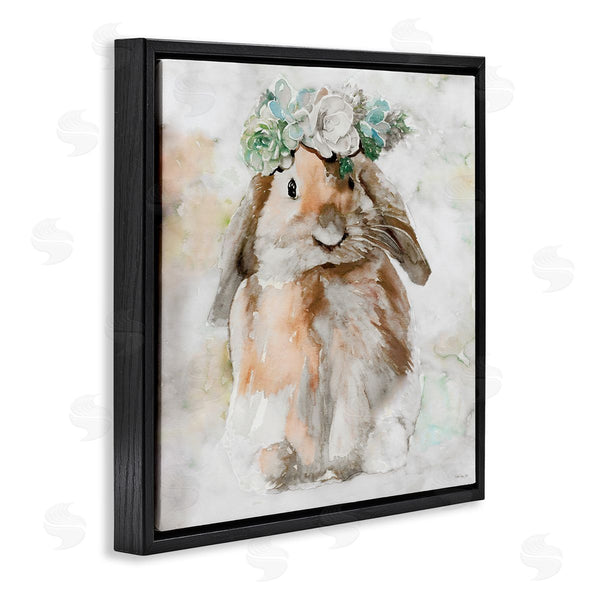 Stupell Industries Stellar Design Studio | Bunny And Spring Floral Crown Wall Art