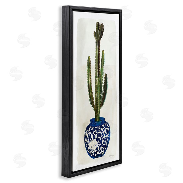 Stupell Industries Stellar Design Studio | Cacti In Ornate Blue Pot Wall Art