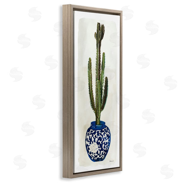 Stupell Industries Stellar Design Studio | Cacti In Ornate Blue Pot Wall Art