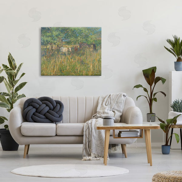 Stupell Industries Stellar Design Studio | Cattle Grazing Grassland Pasture Wall Art