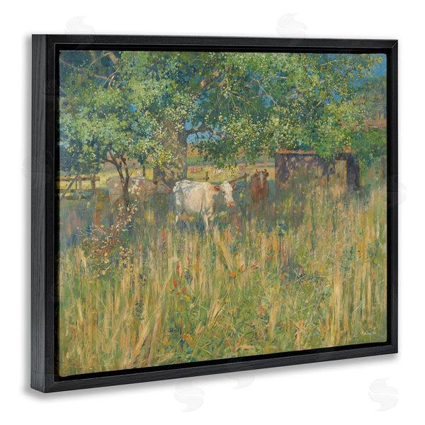 Stupell Industries Stellar Design Studio | Cattle Grazing Grassland Pasture Wall Art