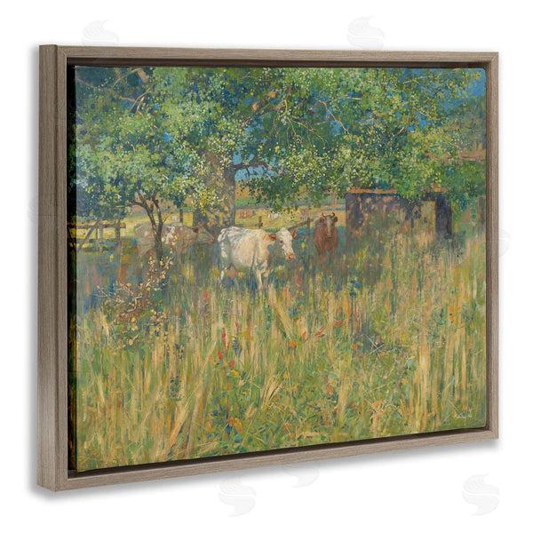 Stupell Industries Stellar Design Studio | Cattle Grazing Grassland Pasture Wall Art