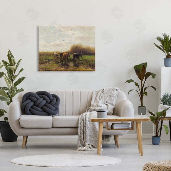Stupell Industries Stellar Design Studio | Cattle Stepping Rural Scenery Wall Art