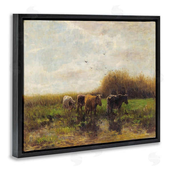 Stupell Industries Stellar Design Studio | Cattle Stepping Rural Scenery Wall Art