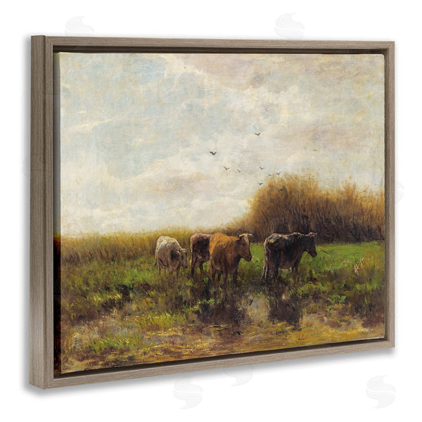 Stupell Industries Stellar Design Studio | Cattle Stepping Rural Scenery Wall Art