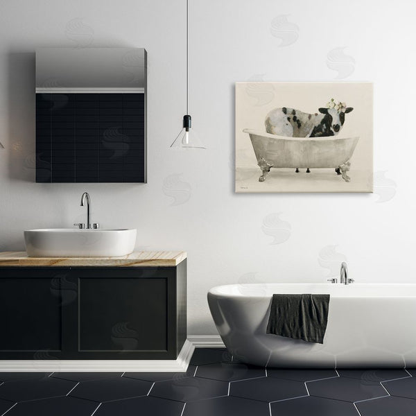 Stupell Industries Stellar Design Studio | Cow In Antique Tub Wall Art