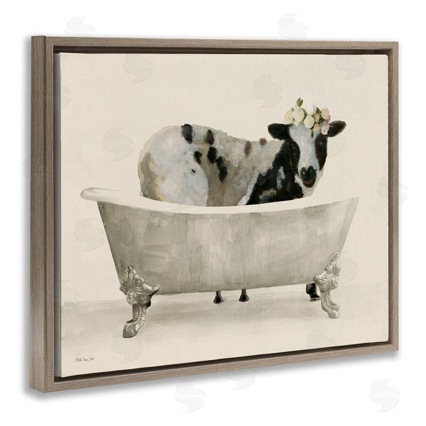 Stupell Industries Stellar Design Studio | Cow In Antique Tub Wall Art