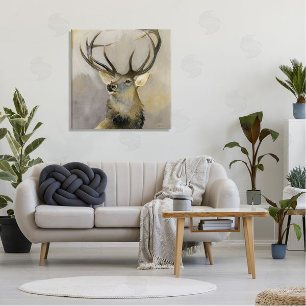 Stupell Industries Stellar Design Studio | Elk Forest Wildlife Portrait Wall Art