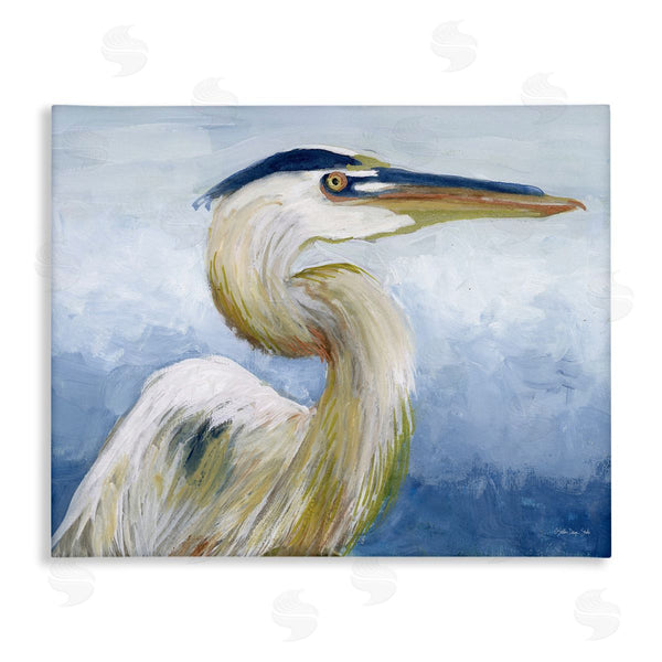 stupell industries Stellar Design Studio | Heron and Blue Gradient Wall Art