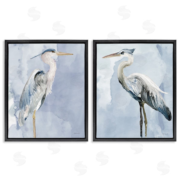 Stupell Industries Stellar Design Studio | Heron Birds Standing Blue Sky Wall Art