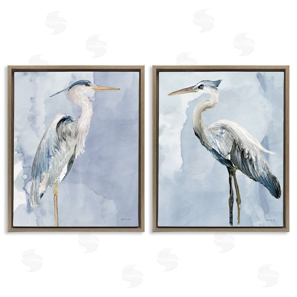 Stupell Industries Stellar Design Studio | Heron Birds Standing Blue Sky Wall Art