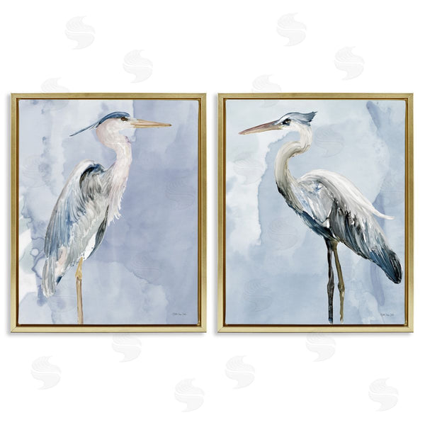 Stupell Industries Stellar Design Studio | Heron Birds Standing Blue Sky Wall Art
