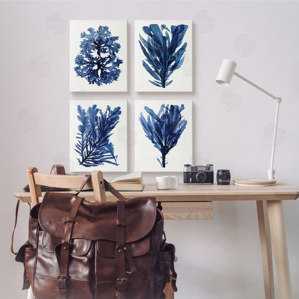 Stupell Industries Stellar Design Studio | Indigo Blue Ocean Plants Coastal Kelp Wall Art