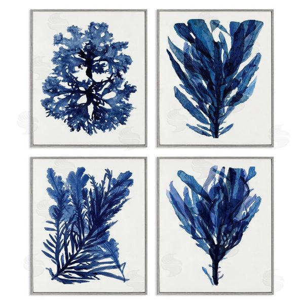 Stupell Industries Stellar Design Studio | Indigo Blue Ocean Plants Coastal Kelp Wall Art