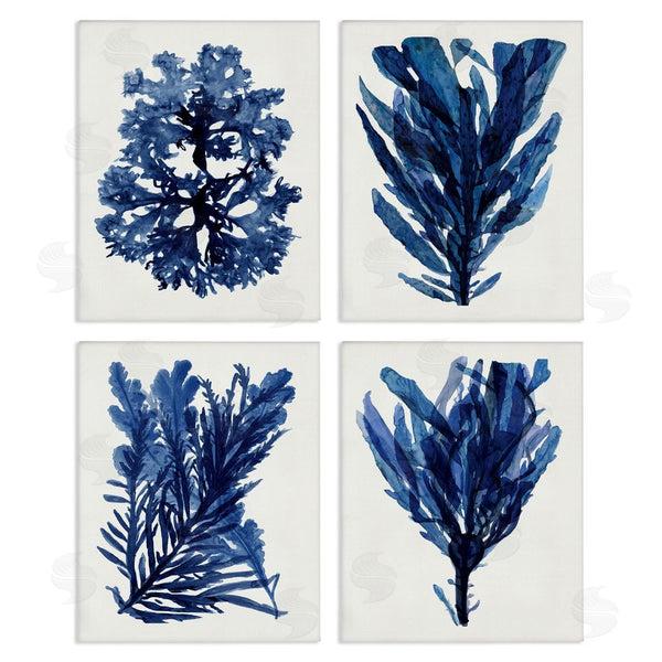 stupell industries Stellar Design Studio | Indigo Blue Ocean Plants Coastal Kelp Wall Art