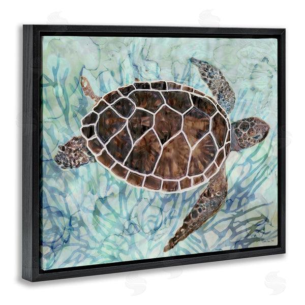 Stupell Industries Stellar Design Studio | Intricate Sea Tortoise Blue Coral