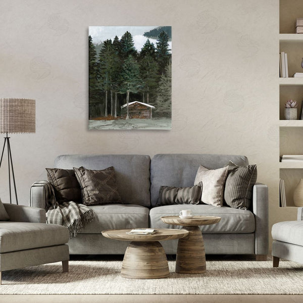 Stupell Industries Stellar Design Studio | Log Cabin Forest Thicket Wall Art