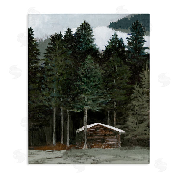 stupell industries Stellar Design Studio | Log Cabin Forest Thicket Wall Art