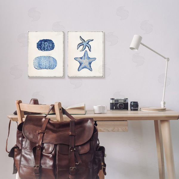 Stupell Industries Stellar Design Studio | Minimal Nautical Sea Creatures Painting Wall Art